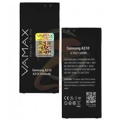 Аккумулятор Vamax для Samsung A310F Galaxy A3 (2016), (Li-ion 3.85V 2300 мАч) #EB-BA310ABE Аккумулятор Vamax для Samsung A310F Galaxy A3 (2016), (Li-ion 3.85V 2300 мАч) #EB-BA310ABE