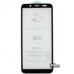 Закаленное защитное стекло для Samsung A600 Galaxy A6 2018, 3D Glass ЛЮКС, 0,26 мм 9H, черное