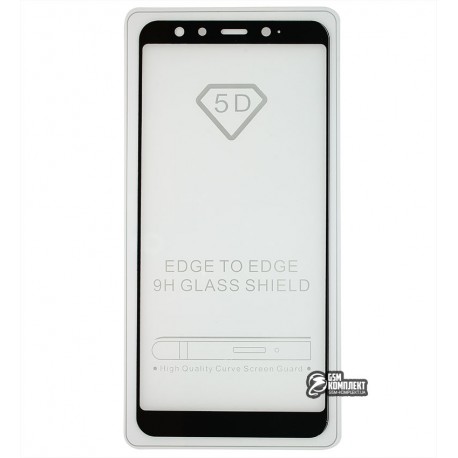 Закаленное защитное стекло для Xiaomi Mi6x / MiA2, 0,26 mm 9H, 2.5D, Full Glue, черное