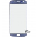 Скло дисплея Samsung J730F Galaxy J7 (2017), з OCA-плівкою, сріблястий колір, блакитне