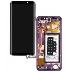 Дисплей для Samsung G960F Galaxy S9, фіолетовий колір, з акумулятором, б / у, протестований, оригінал, lilac purple