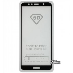 Закаленное защитное стекло для Huawei Y6 (2018), 0.26 mm 9H, 2,5D, Full Glue, черное Закаленное защитное стекло для Huawei Y6 (2018), 0.26 mm 9H, 2,5D, Full Glue, черное