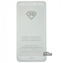 Закаленное защитное стекло для Huawei Y6 (2018), 0.26 mm 9H, 2,5D, Full Glue, белое