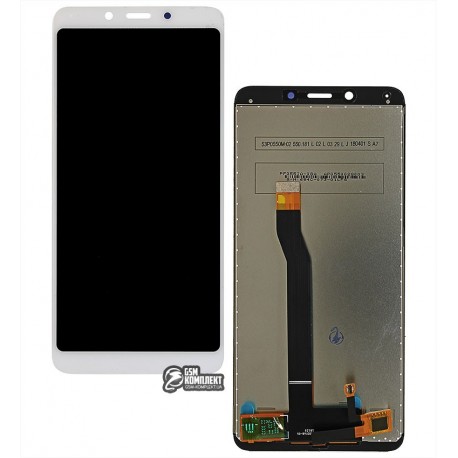 Дисплей для Xiaomi Redmi 6, белый, с сенсорным экраном (дисплейный модуль), Original (PRC)