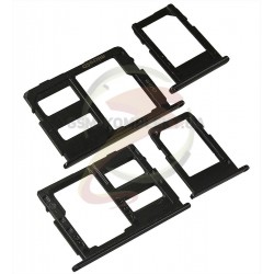 Держатель SIM-карты для Samsung J730F Galaxy J7 (2017), черный, комплект 2 шт., c держателем MMC, dual SIM