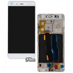 Дисплей для Xiaomi Mi5s, белый, с сенсорным экраном (дисплейный модуль), с рамкой, Original (PRC), сканер отпечатка не работает!