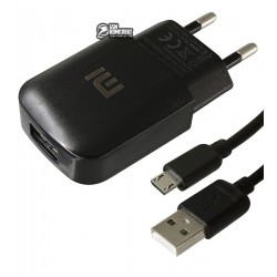 Зарядное устройство Xiaomi Yj-06, 2A, 1USB, с MicroUSB кабелем Зарядное устройство Xiaomi Yj-06, 2A, 1USB, с MicroUSB кабелем