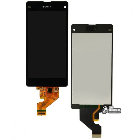 Дисплей для Sony D5503 Xperia Z1 Compact Mini, черный, с сенсорным экраном (дисплейный модуль), high-copy