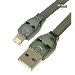 Кабель Lightning - USB, Hoco U14 Steel man, серый