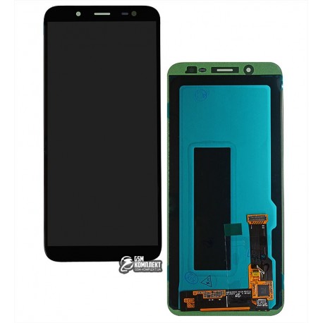 Дисплей для Samsung J600F Galaxy J6, черный, с сенсорным экраном, Original (PRC), original glass
