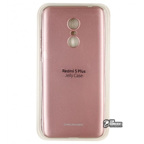 Чехол для Xiaomi Redmi 5 Plus, Molan Shining, силиконовый, розовый