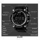 Мужские цифровые кварцевые смарт-часы Skmei 1227 с шагомером, водонепроницаемые, черные