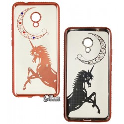 Чехол для Meizu M5s, Kingxbar, силиконовый, розовый единорог