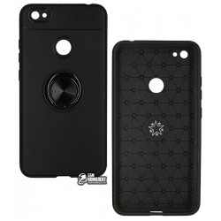 Чохол для Xiaomi Redmi Note 5A, Auto Focus, силіконовий, з кільцем держателем, чорний