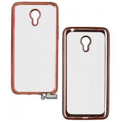 Чехол для Meizu M3 Note, силиконовый, с рамкой, розовый