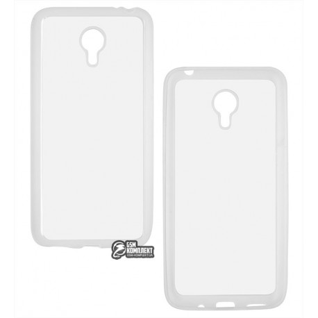 Чехол для Meizu M2 Note, силиконовый, с рамкой , белый