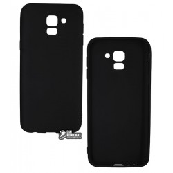 Чехол для Samsung J610F Galaxy J6 2018, Joy, силиконовый, матовый, черный