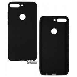 Чехол для Huawei Y7 2018, Joy, силиконовый, матовый, черный