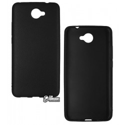 Чехол для Huawei Y7 (2017), Joy, кожа, черный