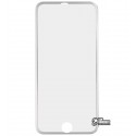 Закаленное защитное стекло для Apple iPhone 6 / iPhone 6s, 0,26 мм 9H, 3D Glass, с серебристой алюминиевой рамкой