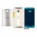 Корпус для HTC One M7 801e, серебристый