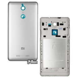 Задняя крышка батареи для Xiaomi Redmi Note 3 Pro, черная, серебристая, original, с боковыми кнопками