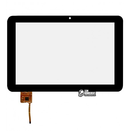 Тачскрін (сенсорний екран, сенсор) для китайського планшету 10.1, 6 pin, с маркировкой YTG-P10004-F1, для Verico Uni Pad RP-UDM02A, Impression ImPAD 1003, размер 256*166 мм, черный