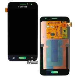 Дисплей для Samsung J120H Galaxy J1 (2016), черный, с сенсорным экраном (дисплейный модуль), original, #GH97-18224C