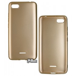 Чехол для Xiaomi Redmi 6A, силиконовый, матовый, золотой