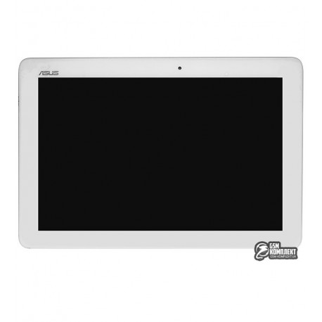 Дисплей для планшета Asus MeMO Pad 10 ME102A, белый, с рамкой, с сенсорным экраном 