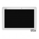 Дисплей для планшета Asus MeMO Pad 10 ME102A, белый, с рамкой, с сенсорным экраном (дисплейный модуль), B101EAN01.1/MCF-101-1856-01-FPC-V1.0