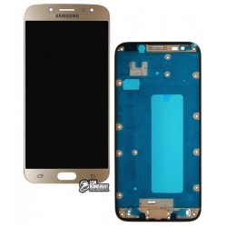 Дисплей для Samsung J730F Galaxy J7 (2017), золотистий, з сенсорним екраном (дисплейний модуль), без регулювання яскравості, (TFT), China quality