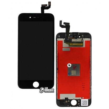 Дисплей iPhone 6S, черный, с сенсорным экраном, с рамкой, Original