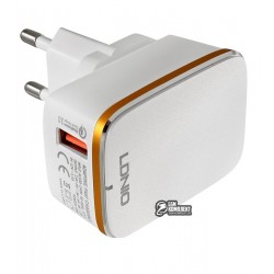 Сетевое зарядное устройство Ldnio A1204Q EU/US/UK, Quick Charge 2.0, 1 USB port, 9V 1.67A;5V 2.4A