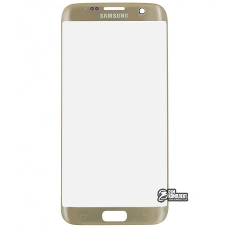 Скло корпусу для Samsung G935F Galaxy S7 EDGE, золотисте