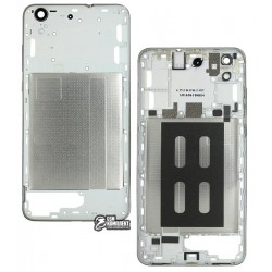 Средняя часть корпуса для Huawei Y6 II, серебристая, белая Средняя часть корпуса для Huawei Y6 II, серебристая, белая