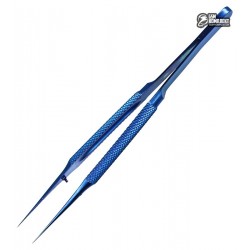 Пинцет прямой титановый с рифлёными ручками Пинцет прямой титановый с рифлёными ручками