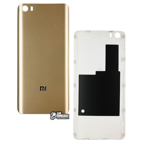 Задняя крышка батареи для Xiaomi Mi5, золотистая, пластик