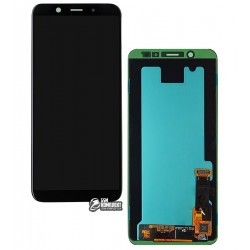 Дисплей для Samsung A600F Dual Galaxy A6 (2018), черный, с сенсорным экраном (дисплейный модуль), Original (PRC), original glass