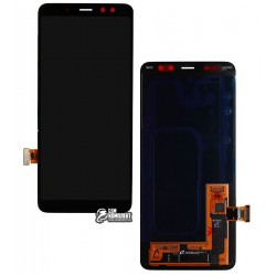 Дисплей для Samsung A530F Galaxy A8 (2018), A530F/DS Galaxy A8 (2018), черный, с сенсорным экраном (дисплейный модуль)