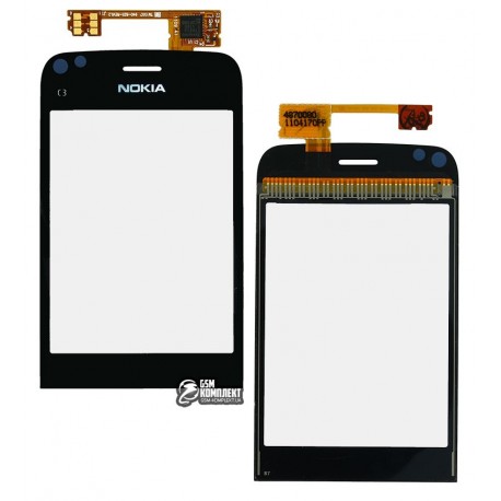 Сенсорный экран для Nokia C3-03, черный