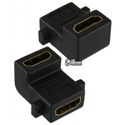 Переходник угловой, гнездо HDMI - гнездо HDMI