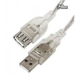 Кабель-удлинитель USB 2.0 - Patron AM/A, прозрачный, 1.8м