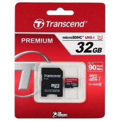 Карта памяти 32 Gb microSD Transcend UHS-I (Premium 400X) TS32GUSDU1