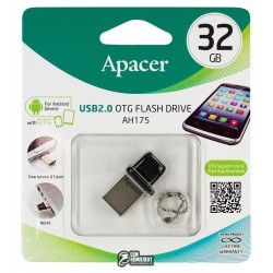 Флешка 32 Gb Apacer AH175 USB + OTG MicroUsb