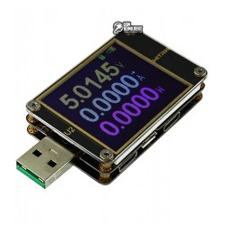 USB Тестер WEB-U2, DC:4V-24V, I:0-5A, 0-99999Ah, 0-99999Wh, TFT дисплей 128×160
