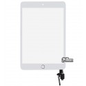 Тачскрін для планшету iPad Mini 3 Retina, з кнопкою HOME, з мікросхемою , білий