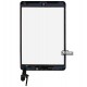 Тачскрін для планшету Apple iPad Mini 3 Retina, з кнопкою HOME, з мікросхемою , білий