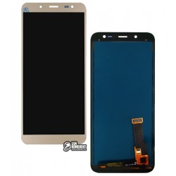 Дисплей для Samsung J600F Galaxy J6, золотистый, с тачскрином, (TFT), с регулировкой яркости, копия