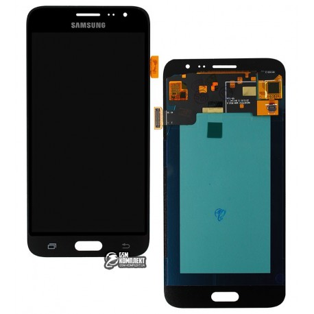 Дисплей для Samsung J320H/DS Galaxy J3 (2016), черный, с сенсорным экраном (дисплейный модуль), (OLED), High Copy